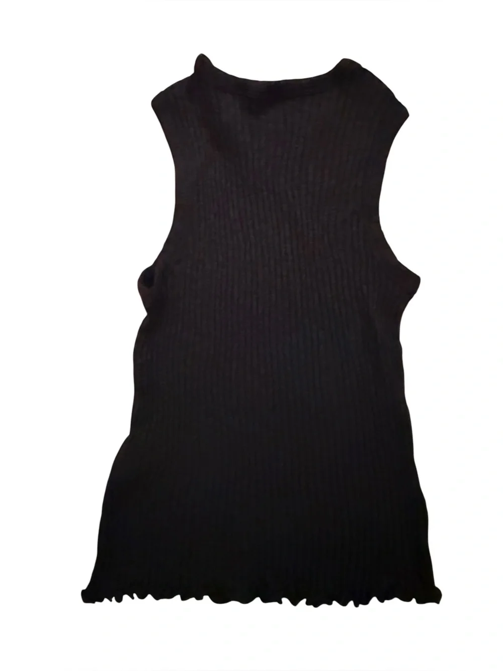 Madewell Lettuce-Hem Ribbed Tank washed once size xs - Picture 6 of 8